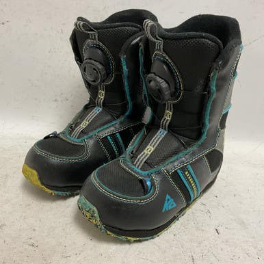 Used K2 MINI TURBO BOA Boys Snowboard Boots Black Youth 12.0 11855-S000195957