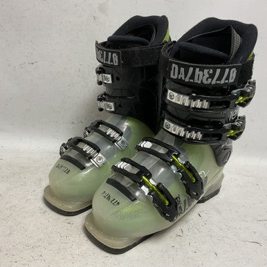Used Dalbello YETTI 4 Boys DH Ski Boot Black And Neon Green 225 MP - J04.5 - W5.5 11855-S000196030