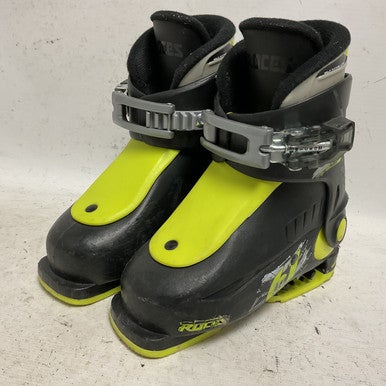 Used Roces IDEA 6 IN 1 160-185 Boys DH Ski Boot Black And Optic Yellow 185 MP - Y12 11855-S000196007