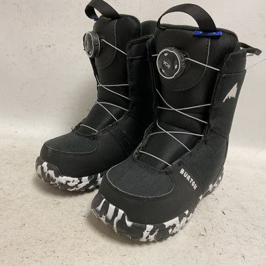 Used Burton KIDS GROM BOA Boys Snowboard Boots Black Junior 03 11855-S000196004