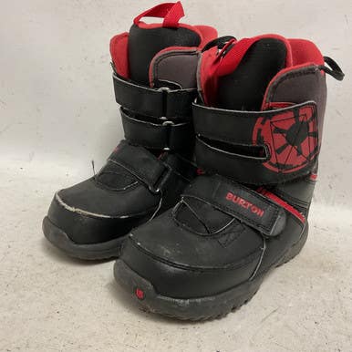 Used Burton YOUTH DARTH VADER GROM Boys Snowboard Boots Black And Red Junior 01 11855-S000196005