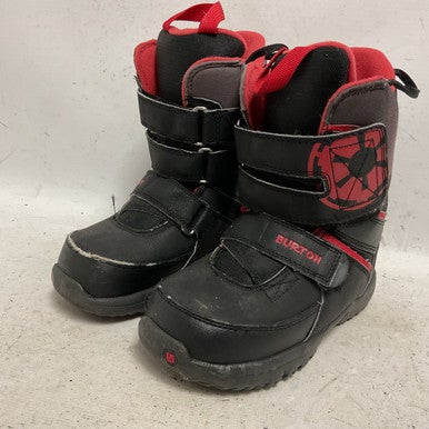 Used Burton YOUTH DARTH VADER GROM Boys Snowboard Boots Black And Red Junior 01 11855-S000196005