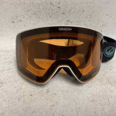Used Dragon SPIDER Snow Goggles Adult White And Carolina Blue 11855-S000195992