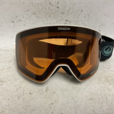Used Dragon SPIDER Snow Goggles Adult White And Carolina Blue 11855-S000195992