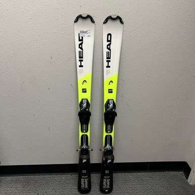 Used Head TEAM SUPER SHAPE Boys DH Ski/Binding Black And Optic Yellow 117 cm 11855-S000195858