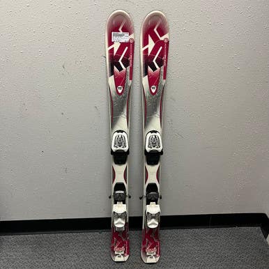 Used K2 INDY JSL 12 Boys DH Ski/Binding White And Red 112 cm 11855-S000195857