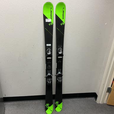 Used Elan KICK Boys DH Ski/Binding Black And Green 145 cm 11855-S000195860