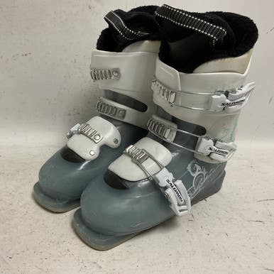 Used Salomon T3 Boys DH Ski Boot Teal 255 MP - M07.5 - W08.5 11855-S000195866