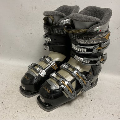 Used Dalbello ASPIRE 50 Womens DH Ski Boot Black And Gold 245 MP - M06.5 - W07.5 11855-S000195899