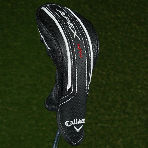 CALLAWAY APEX UTILITY WOOD HEADCOVER UW HYBRID BLACK / WHITE W/ CHANGEABLE #'S
