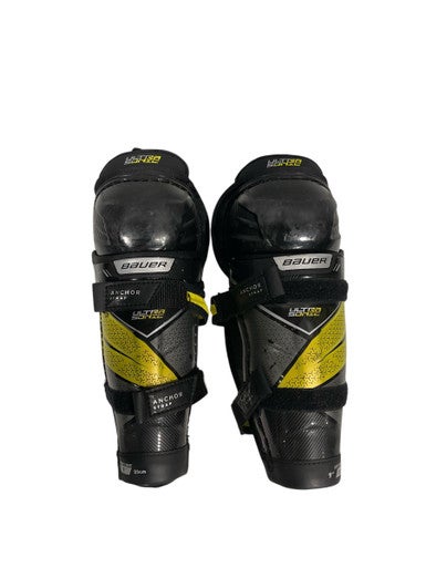 Used Bauer ULTRA SONIC Junior Shin Guards Black 9" 11847-S000031620