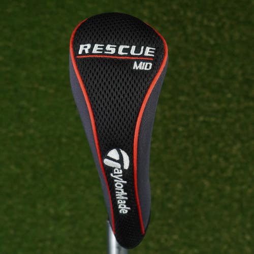 TAYLORMADE RESCUE MID HYBRID HEADCOVER BLACK / RED ~ LOOK!!