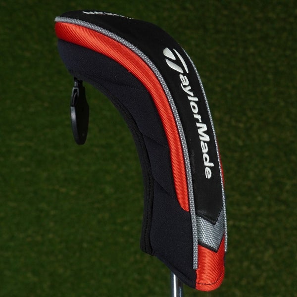 TAYLORMADE RESCUE DUAL HYBRID HEADCOVER BLACK / RED WITH CHANGEABLE #'S ~ LOOK!!
