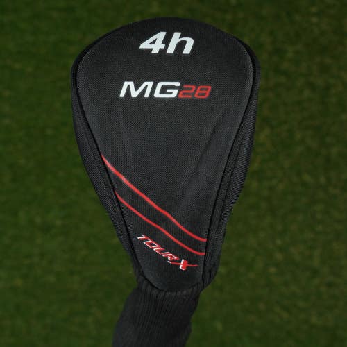 MERCHANTS OF GOLF TOUR X MG28 4 HYBRID HEADCOVER  4H BLACK / RED / WHITE ~ LOOK!
