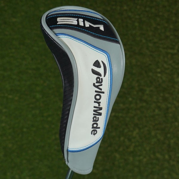 TAYLORMADE SIM HYBRID HEADCOVER BLACK / GRAY / WHITE WITH CHANGEABLE #'S ~ NICE!