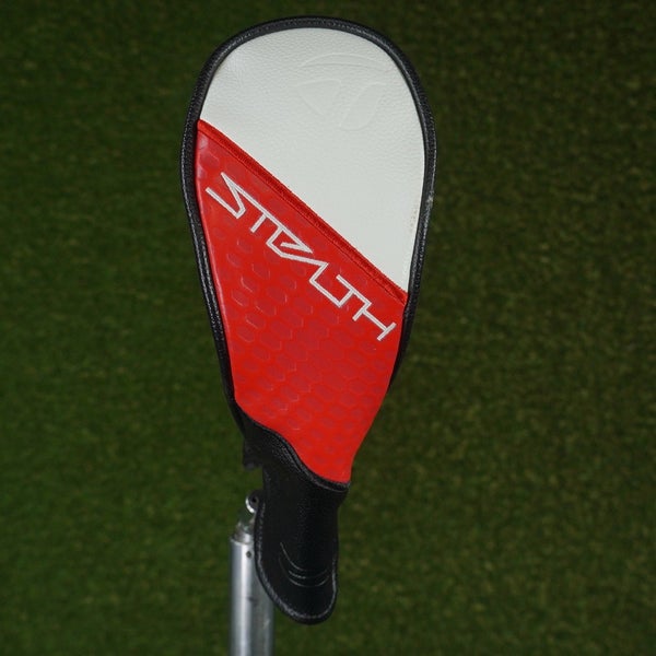 TAYLORMADE STEALTH 2 HYBRID HEADCOVER BLACK / WHITE / RED WITH CHANGEABLE #'S