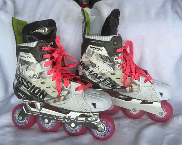Mission Inhaler WM02 Inline Skates Wide Width Size 5 (Used)