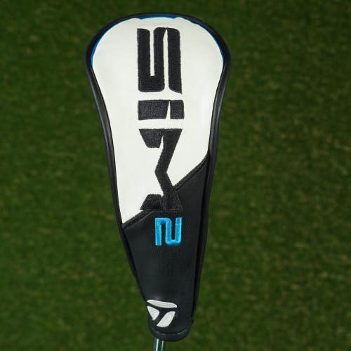 TAYLORMADE SIM 2 HYBRID HEADCOVER BLACK / WHITE WITH CHANGEABLE #'S ~ LOOK!!