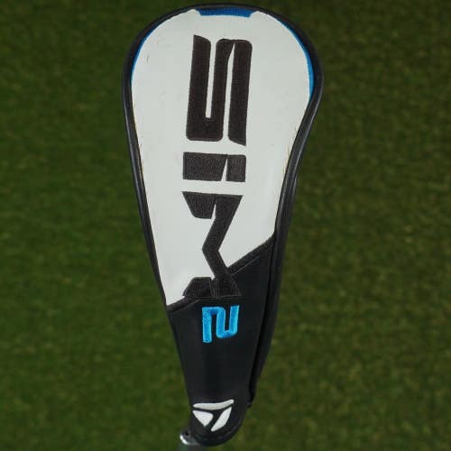 TAYLORMADE SIM 2 HYBRID HEADCOVER BLACK / WHITE WITH CHANGEABLE #'S ~ LOOK!!