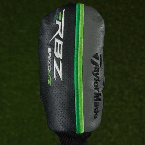 TAYLORMADE RBZ SPEED LITE HYBRID HEADCOVER SOCK BLACK/GREEN WITH CHANGEABLE #'S