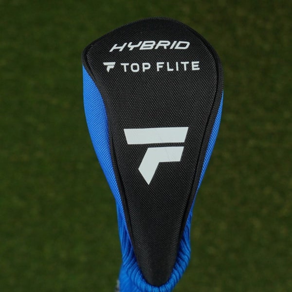 TOP FLITE HYBRID HEADCOVER SOCK BLUE / BLACK / WHITE ~ LOOK!!