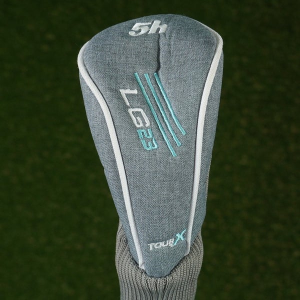 MERCHANTS OF GOLF TOUR X LG 23 5 HYBRID HEADCOVER 5H SOCK WOMENS LADIES GRAY