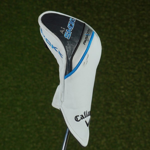 CALLAWAY PARADYM AI SMOKE HYBRID HEADCOVER WHITE / GRAY / BLUE W/ CHANGABLE #'S