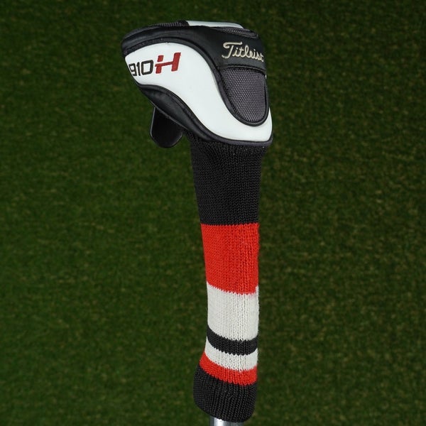 TITLEIST 910H HYBRID HEADCOVER BLACK / WHITE / RED WITH CHANGEABLE #'S ~ LOOK!!
