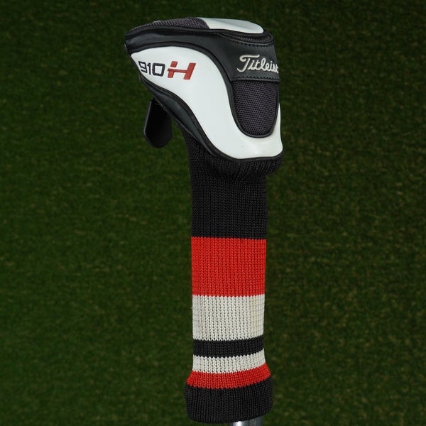 TITLEIST 910H HYBRID HEADCOVER BLACK / WHITE / RED WITH CHANGEABLE #'S ~ LOOK!!
