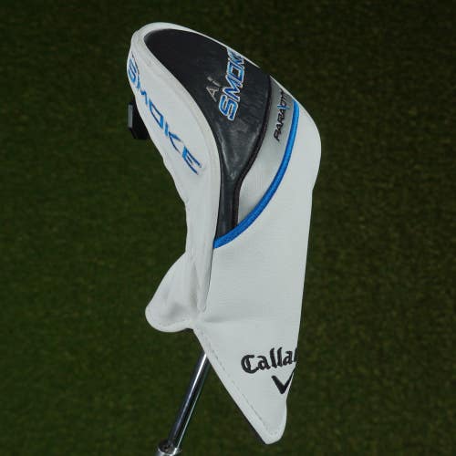 CALLAWAY PARADYM AI SMOKE HYBRID HEADCOVER WHITE/GRAY/BLUE WITH CHANGABLE #'S