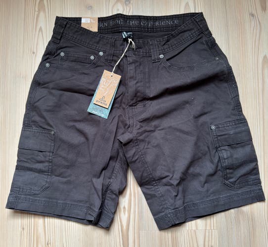 New Men's Prana Shorts PrAna Murray Relaxed Fit Short SIZE 30 color charcoal