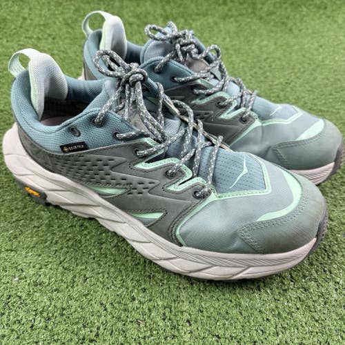 Hoka Womens Anacapa Low GTX Hiking Shoes 1119373-TMRC Teal Size 10 B Gore-Tex