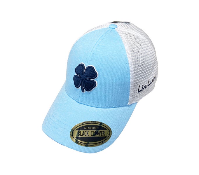 NEW Black Clover Live Lucky Perfect Luck 17 Sky Blue Fitted S/M Golf Hat/Cap
