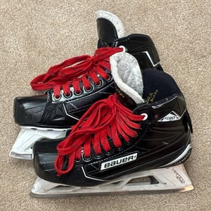Bauer Supreme S190 Hockey Goalie Skates Regular Width Intermediate Size 4 (Used)