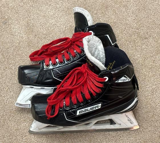Bauer Supreme S190 Hockey Goalie Skates Regular Width Intermediate Size 4