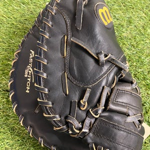 Black Wilson A1540 RH Catcher's Softball Glove 34" (Used)