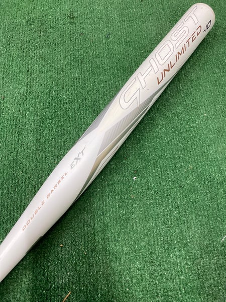 White 2023 Easton Ghost Unlimited Composite Bat (-10) Composite 24 oz 34" (Used)