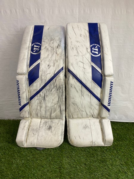 White 32" Intermediate Warrior Ritual G5 Goalie Leg Pads (Used)