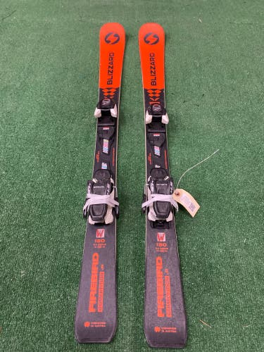 Kid's Blizzard  Firebird Competition JR 120 cm Skis With Marker - 4.5 Bindings (Used)