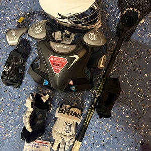 Youth small lacrosse equipment set up! Meets nocsae