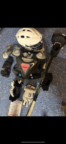 Youth small lacrosse equipment set up! Meets nocsae