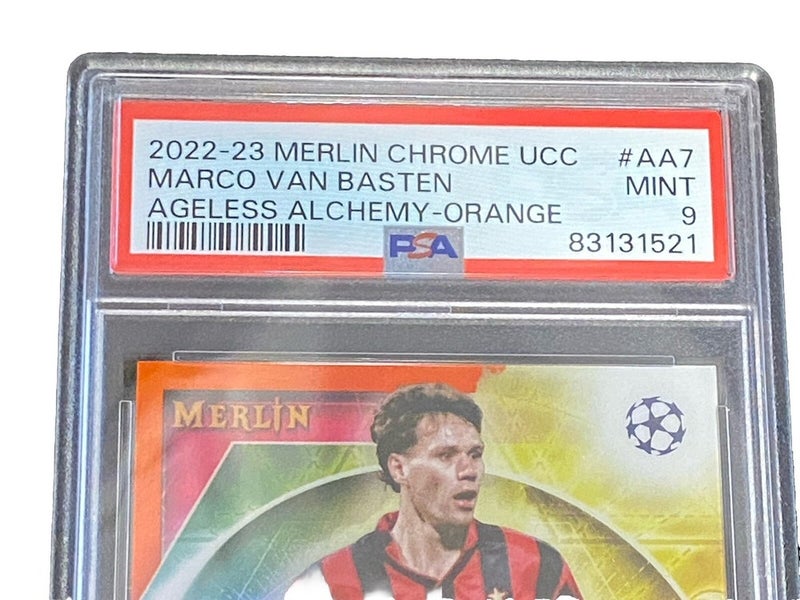 Marco Van Basten PSA 9 2022-23 Orange Topps Merlin Chrome Ageless Alchemy SP AA7