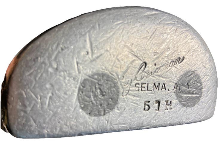 Otey Crisman 51H Hickory Shaft Putter Selma ALA  RH 35" 3 Lead Holes Pre-1964