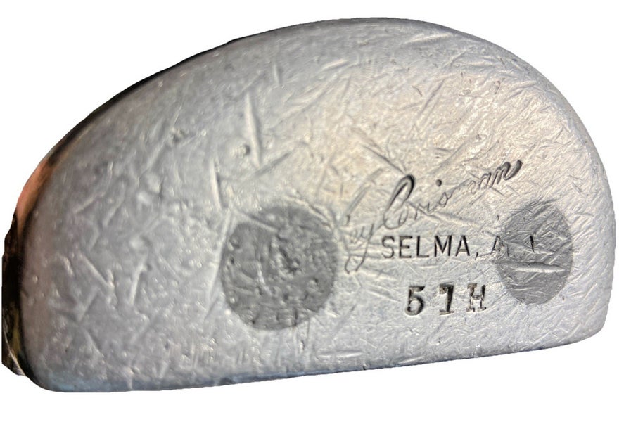 Otey Crisman 51H Hickory Shaft Putter Selma ALA RH 35" 3 Lead Holes Pre-1964