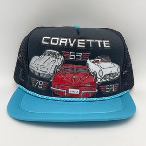Vintage Corvette Stingray GM Mesh Trucker Snapback Hat Cap - BRAND NEW OLD STOCK
