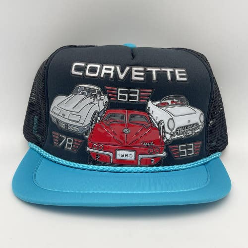 Vintage Corvette Stingray GM Mesh Trucker Snapback Hat Cap - BRAND NEW OLD STOCK