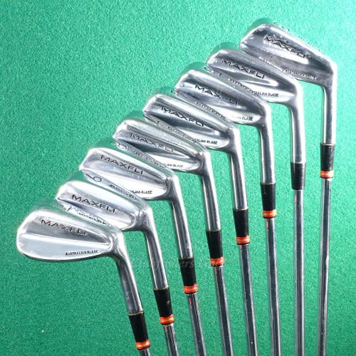 VINTAGE Dunlop Maxfli Australian Blade 3-PW Iron Set TT Dynamic Gold Steel Stiff