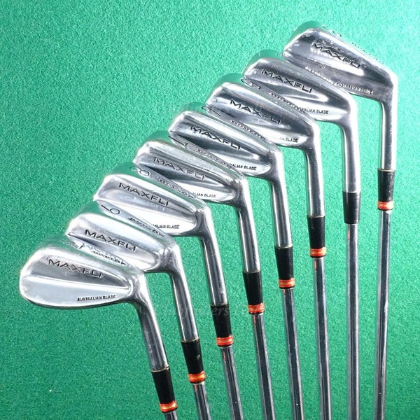 VINTAGE Dunlop Maxfli Australian Blade 3-PW Iron Set TT Dynamic Gold Steel Stiff