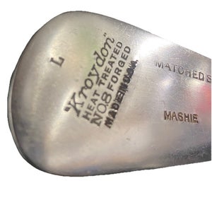 Kroydon Heat Treated No. 8 Forged Mashie 4 Iron Hickory 36" Leather Grip RH
