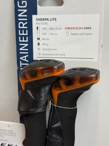 Adjustable Size Leki Alpine Touring NEW LEKI SHERPA LITE Ski Poles (New)